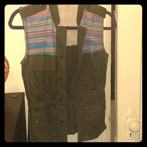 Rachel Roy olive green and print best